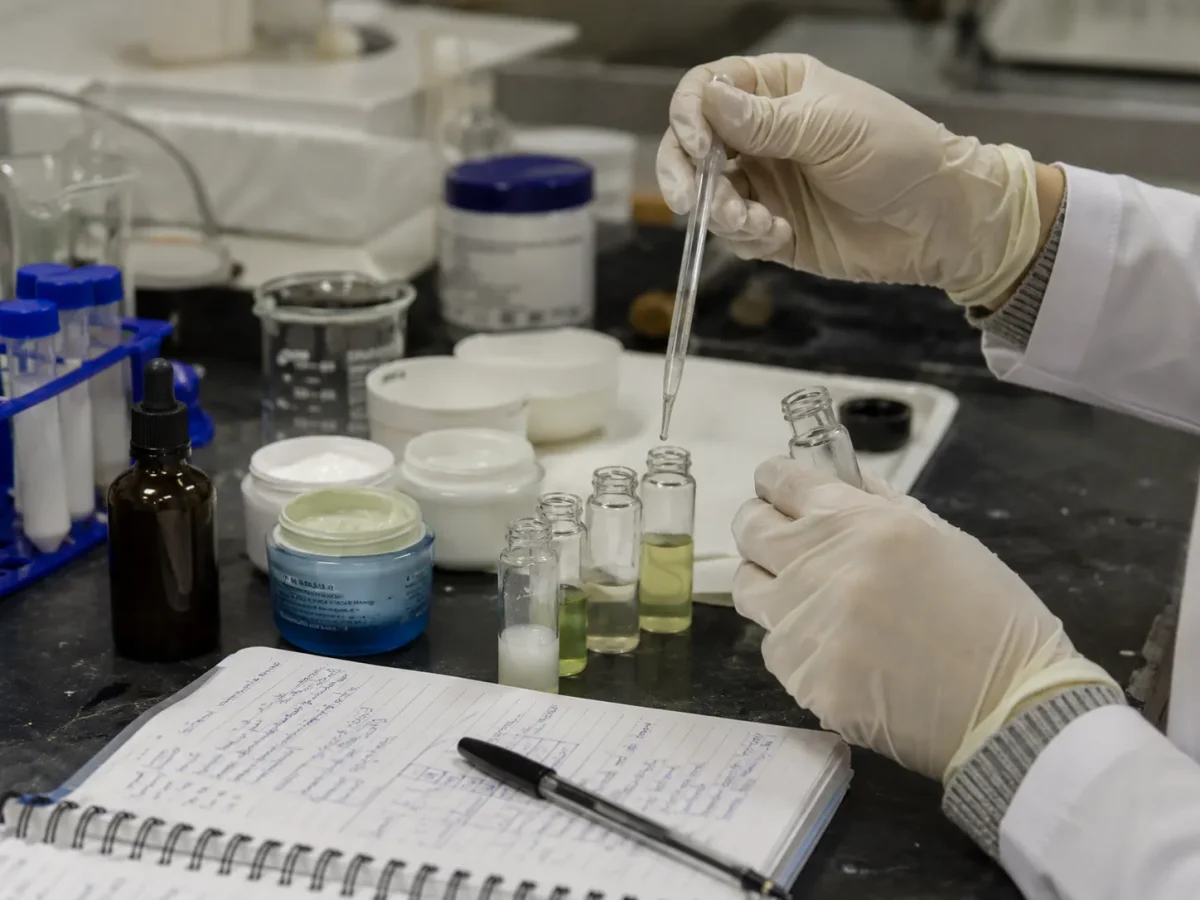 Cosmetic formulation sample separation during skincare product reverse engineering