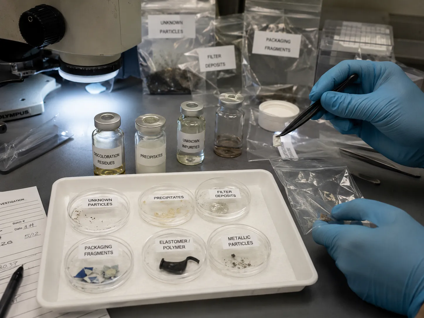 Impurities, Particles & Packaging Related Samples analysis