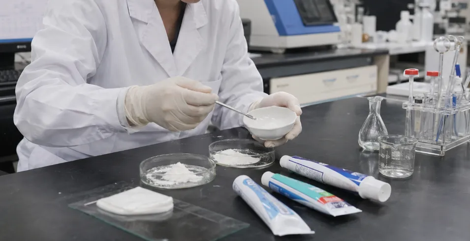 Personal care formulation analysis for whitening toothpaste product optimization
