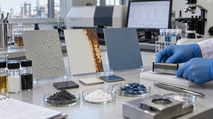 Coating analysis laboratory testing protective coatings, corrosion failures, coating composition, and cross section samples
