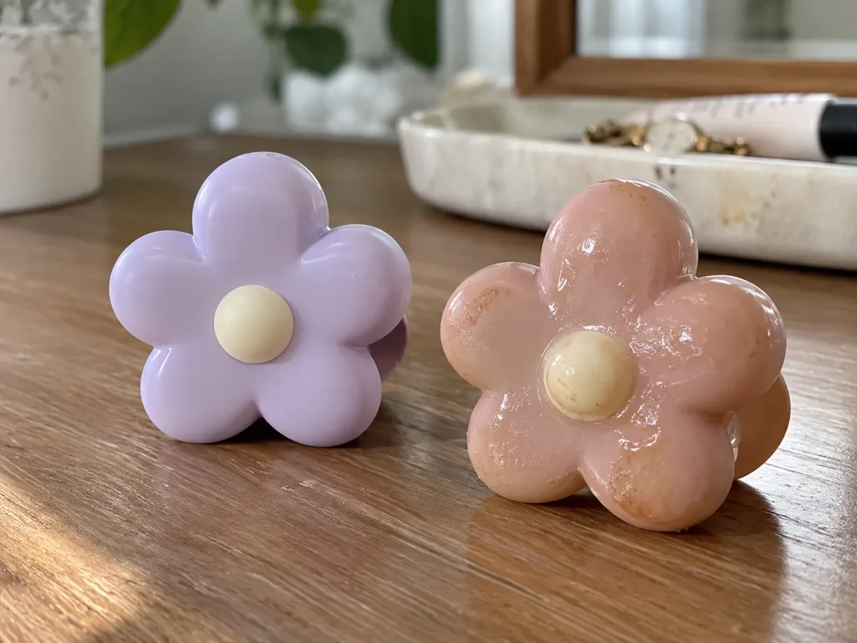 Comparison of normal and oily scented PVC products